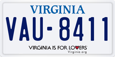 VA license plate VAU8411