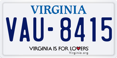 VA license plate VAU8415