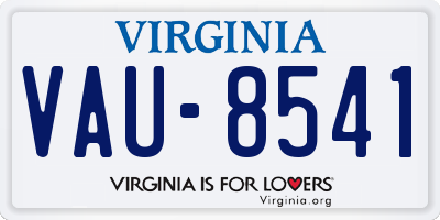 VA license plate VAU8541