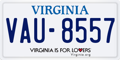 VA license plate VAU8557