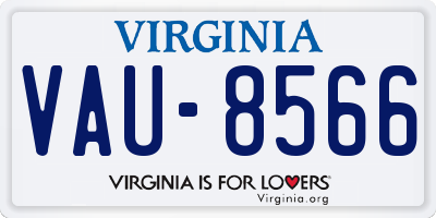 VA license plate VAU8566