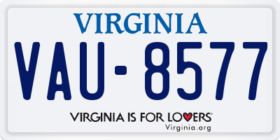 VA license plate VAU8577