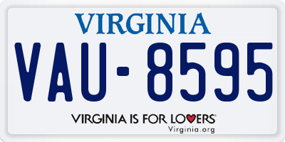 VA license plate VAU8595