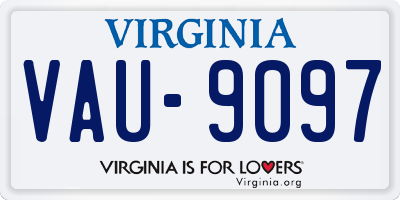 VA license plate VAU9097