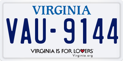 VA license plate VAU9144