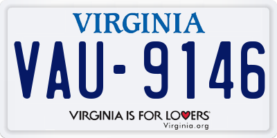 VA license plate VAU9146