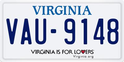 VA license plate VAU9148