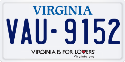 VA license plate VAU9152