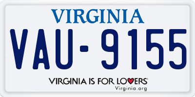 VA license plate VAU9155