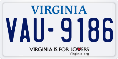 VA license plate VAU9186