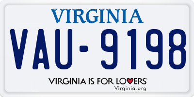 VA license plate VAU9198