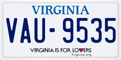VA license plate VAU9535