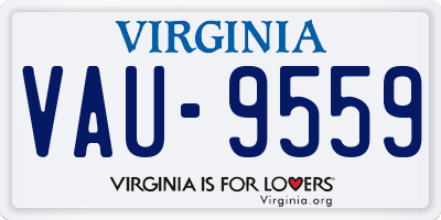 VA license plate VAU9559