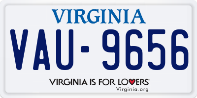 VA license plate VAU9656
