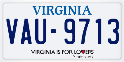 VA license plate VAU9713