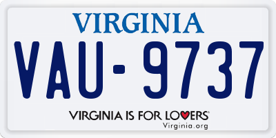 VA license plate VAU9737