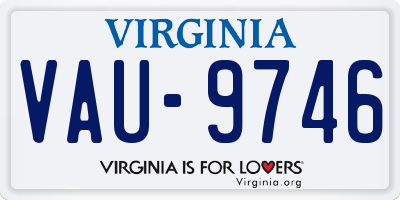 VA license plate VAU9746