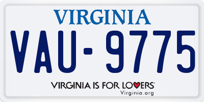 VA license plate VAU9775