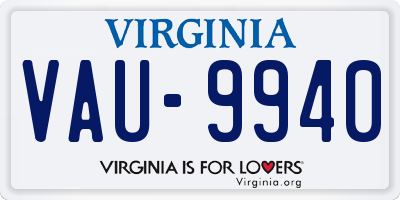 VA license plate VAU9940