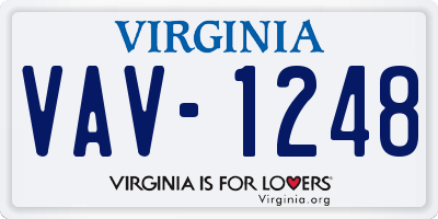 VA license plate VAV1248