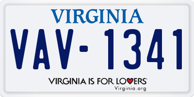 VA license plate VAV1341