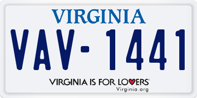VA license plate VAV1441