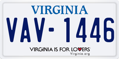 VA license plate VAV1446