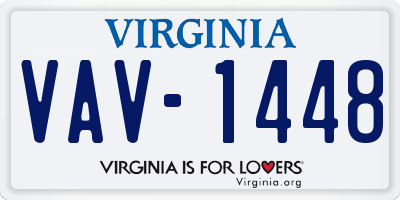 VA license plate VAV1448