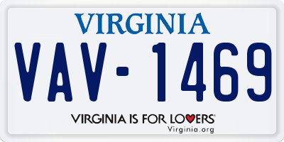 VA license plate VAV1469