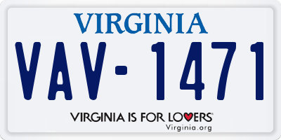 VA license plate VAV1471