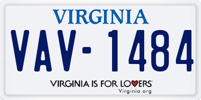 VA license plate VAV1484