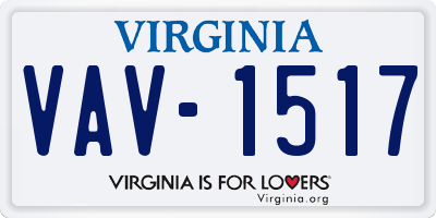 VA license plate VAV1517