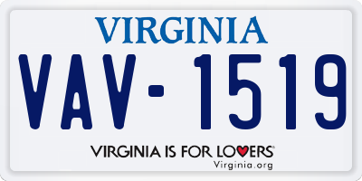 VA license plate VAV1519