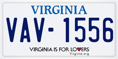 VA license plate VAV1556