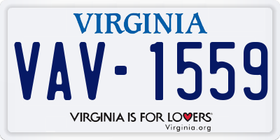 VA license plate VAV1559