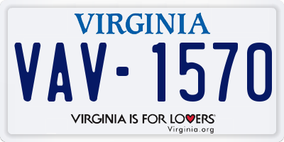 VA license plate VAV1570
