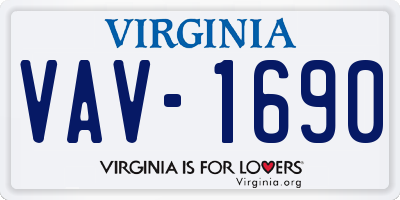 VA license plate VAV1690