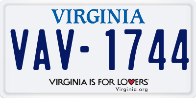 VA license plate VAV1744