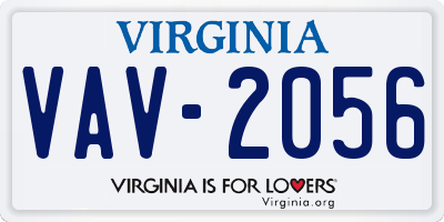 VA license plate VAV2056