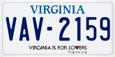 VA license plate VAV2159