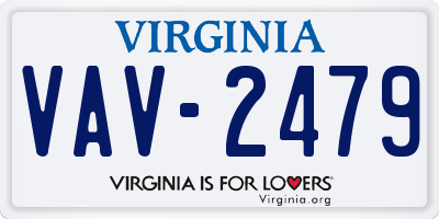 VA license plate VAV2479