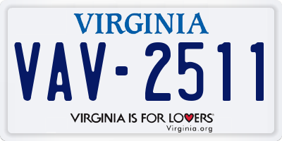 VA license plate VAV2511