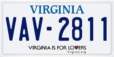 VA license plate VAV2811