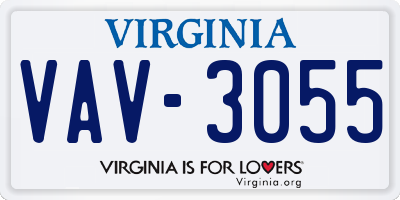 VA license plate VAV3055