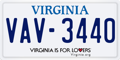 VA license plate VAV3440