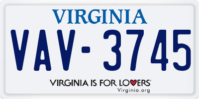 VA license plate VAV3745