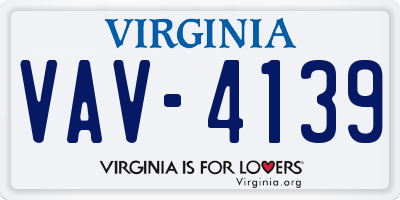 VA license plate VAV4139