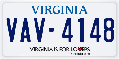 VA license plate VAV4148