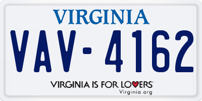 VA license plate VAV4162