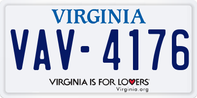 VA license plate VAV4176